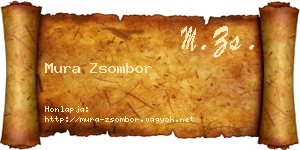 Mura Zsombor névjegykártya